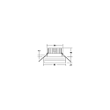 Downlight NATUNA stiv, indbygget version, direkte / indirekte IP20, sort mat d�mpbar
