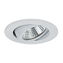 Recessed LED spot, IP20, round, � 8.2cm, Plug&Play 350mA, 7W 4000K 770lm 38�, swivelling 30�, white