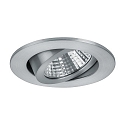 Downlight PLUG & PLAY rund, svingbar IP20, aluminum mat d�mpbar