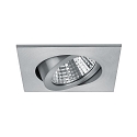 Downlight PLUG & PLAY svingbar, firkantet IP20, aluminum mat d�mpbar