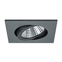 Downlight PLUG & PLAY svingbar, firkantet IP20, titan d�mpbar