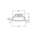 Brumberg Downlight PLUG & PLAY svingbar, med stik IP20, s�lv d�mpbar