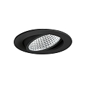 recessed luminaire IP20, glossy, black, transparent 12W 1230lm 3000K 20-40� 20-40� CRI 80-89