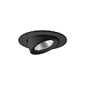 Indbygnings loftlampe KARYL svingbar, drejelig, direkte IP20, sort d�mpbar