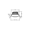 Brumberg Indbygningslampe IP20, blank, sort, gennemsigtig d�mpbar 12W 880lm 1800|3000K 20-40� 20-40� CRI 80-89