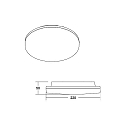Brumberg Udend�rs loftlampe BYAM-R MINI rund, CCT Switch, slagfast, omskiftelig, multipower IP65, hvid mat 