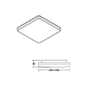 Brumberg Udend�rs loftlampe BYAM-S MINI firkantet, CCT Switch, slagfast, omskiftelig, multipower IP65, hvid mat 