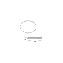 Brumberg Loftlampe PANAY MINI rund, CCT Switch IP20, blank, hvid d�mpbar