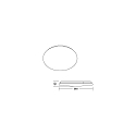 Brumberg ceiling luminaire PANAY MAXI round, with sensor, switchable IP20, glossy, white 