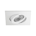 Indbygningslampe OLENI-S / PHASE DIM 830 firkantet, svingbar, d�mpbar IP20, hvid mat d�mpbar 6,7W 570lm 3000K 38� CRI >80