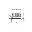 Brumberg downlight ODEMAR / PHASE DIM 830 round, rigid, dimmable, set back IP20, white matt dimmable