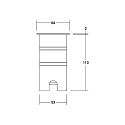 Brumberg LED in-ground luminaire BOLED, V4A, IP67 IK08, 6W 3000K 485lm 36�, stainless steel