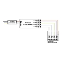 Brumberg RGBW radio-remote wall panel for BRUM-18192000, black, recessed mounting