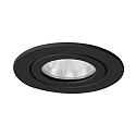 Indbygningslampe ITANSA R rund, stiv GX5,3 IP54, sort d�mpbar