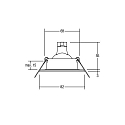 Brumberg Downlight 4VA rund, stiv GX5,3 IP65, rustfrit st�l d�mpbar