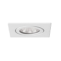 Downlight 4VA stiv, firkantet GX5,3 IP65, hvid d�mpbar