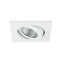 Brumberg Udend�rs indbygningslampe svingbar, firkantet IP65, hvid 