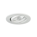 Indbygningslampe TIRREL-R rund, svingbar, med afstandsstykke GU10 IP20, hvid d�mpbar 50W
