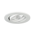Indbygningslampe TIRREL-R rund, svingbar, med afstandsstykke GU10 IP20, pulverlakeret, hvid d�mpbar 50W