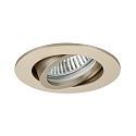 Indbygningslampe TIRREL-R rund, svingbar, med afstandsstykke GU10 IP20, champagne d�mpbar 50W
