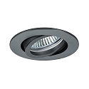 Indbygningslampe TIRREL-R rund, svingbar, med afstandsstykke GU10 IP20, titan d�mpbar 50W