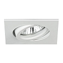 Indbygningslampe TIRREL-S firkantet, svingbar, med afstandsstykke GU10 IP20, hvid d�mpbar 50W