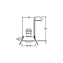 Brumberg Indbygningslampe TIRREL-S firkantet, svingbar, med afstandsstykke GU10 IP20, aluminum mat d�mpbar 50W