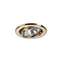 Recessed HV spot GU10, max. 50W, round, gold