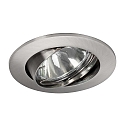 Downlight rund, svingbar GU10 IP20, chrom mat d�mpbar