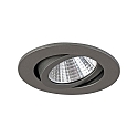 Brumberg Indbygningslampe TIRREL-R rund, svingbar, omskiftelig IP20, titan  6W 680lm 3000K 38� 38� CRI >80