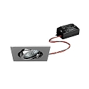 Indbygningslampe TIRREL-S firkantet, svingbar, til VDU-arbejdsstation, omskiftelig IP20, chrom  6W 680lm 3000K 38� 38� CRI >80