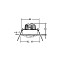 Brumberg Indbygningslampe TIRREL-S firkantet, svingbar, til VDU-arbejdsstation, omskiftelig IP20, hvid  6W 680lm 3000K 38� 38� CRI >80