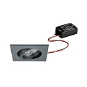 Indbygningslampe TIRREL-S firkantet, svingbar, til VDU-arbejdsstation, omskiftelig IP20, titan  6W 680lm 3000K 38� 38� CRI >80