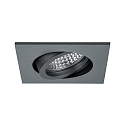 Brumberg Indbygningslampe TIRREL-S firkantet, svingbar, til VDU-arbejdsstation, omskiftelig IP20, titan  6W 680lm 3000K 38� 38� CRI >80