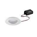 Udend�rs indbygningslampe rund, stiv IP65, hvid 