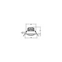 Brumberg Recessed LED spot set incl. converter, IP20, round, 230V AC, 6W 3000K 640lm 38�, swivelling 25�, gold