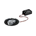 Downlight rund, svingbar IP20, aluminium, sort 