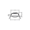 Brumberg Indbygningslampe svingbar IP20, hvid  6W 640lm 3000K 20-40� 20-40� CRI 80-89