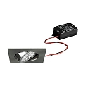 Downlight BB05 firkantet, svingbar IP20, nikkel mat 
