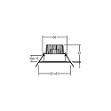 Brumberg Indbygningslampe, blank, hvid  6W 680lm 3000K 20-40� 20-40� CRI 80-89