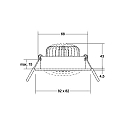 Brumberg Indbygningslampe BB36 svingbar, firkantet, omskiftelig LED IP20, sort  7W 680lm 3000K 20-40� 20-40� CRI 80-89