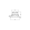Brumberg downlight BB20 round, rigid, built-in version, switchable IP65, nickel matt 