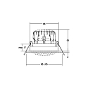 Brumberg Indbygningslampe BB25 firkantet, svingbar, omskiftelig IP65, nikkel  7W 620lm 3000K 36� 36� CRI >80