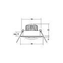 Brumberg Indbygningslampe IP20, blank, gennemsigtig  6W 680lm 3000K 20-40� 20-40� CRI 80-89