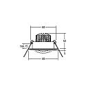 Brumberg Indbygningslampe BREENA R rund, svingbar LED IP20, sort d�mpbar 6W 680lm 3000K 20-40� 20-40� CRI 80-89