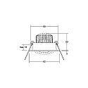 Brumberg Indbygningslampe TIRREL-R rund, svingbar IP20, chrom d�mpbar 6W 680lm 3000K 38� 38� CRI >80