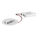 Indbygningslampe TIRREL-R rund, svingbar IP20, pulverlakeret, hvid d�mpbar 6W 680lm 3000K 38� 38� CRI >80