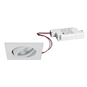 Indbygningslampe TIRREL-S firkantet, svingbar IP20, pulverlakeret, hvid d�mpbar 6W 680lm 3000K 38� 38� CRI >80