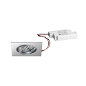 Indbygningslampe TIRREL-S firkantet, svingbar IP20, hvid d�mpbar 6W 680lm 3000K 38� 38� CRI >80
