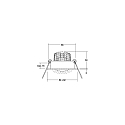 Brumberg Indbygningslampe TIRREL-S firkantet, svingbar IP20, sort d�mpbar 6W 680lm 3000K 38� 38� CRI >80
